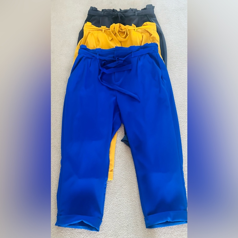 3 pairs of cropped dress pants